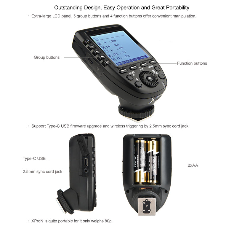Godox XProN TTL Wireless Flash Trigger for Nikon Cameras Godox XProN TTL Wireless Flash Trigger for Nikon Cameras
